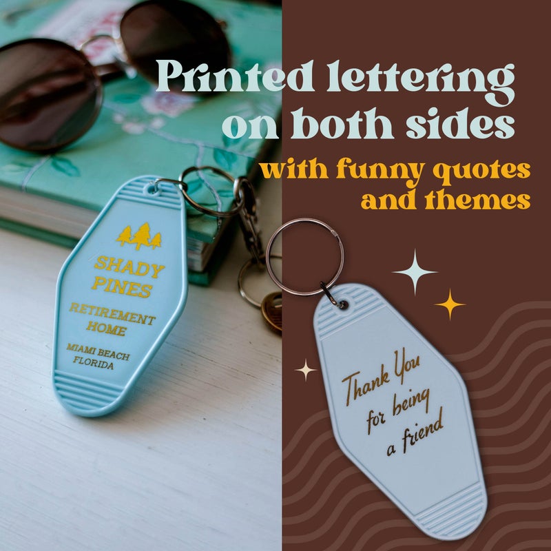 Chillkat Vintage Hotel Motel Keychain (Light Blue Shady Pines) - Image 5